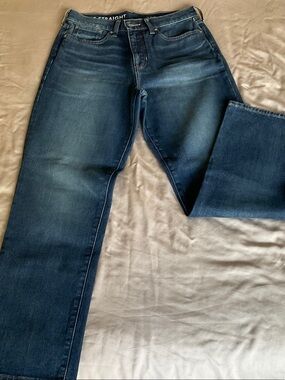 J. Crew Women’s Straight Jeans in Washed Dark Blue